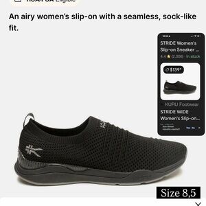 KURU Women's Black Seamless Sneakers